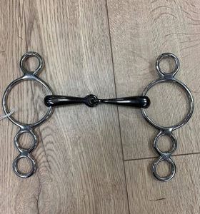 Iron JOINTED 3 RING DUTCH GAG BIT