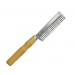 Metal mane comb with wooden handle