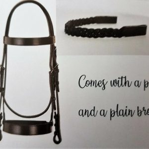 Cameo Core Collection Hunt Bridle (With Plaited & Plain Browband)