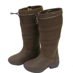 Harlem Waterproof Leather Country Boot-Wide Leg