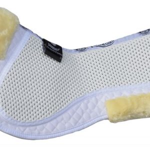 Shock absorber non-slip half pad with luxe fur trim